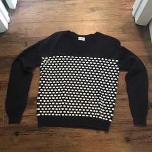 Wallace navy polka dot pullover